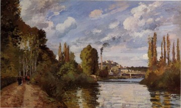 Camille Pissarro Painting - Riberas de los ríos en Pontoise 1872 Camille Pissarro